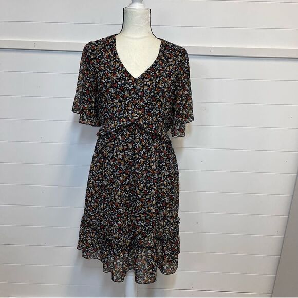 Manydress Floral V-Neck Dress Size Medium - Picture 2 of 11